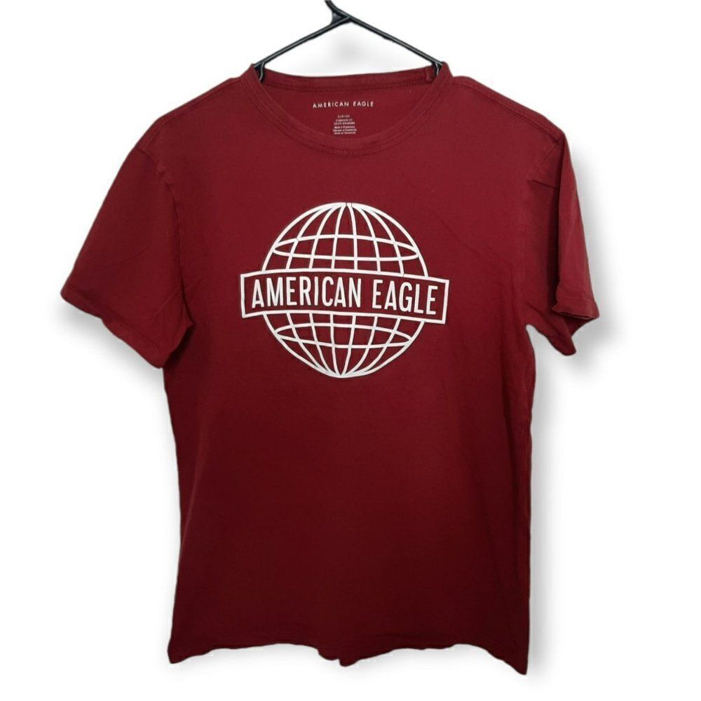 American Eagle Standard Fit Vintage Style Globe Tee sz S
